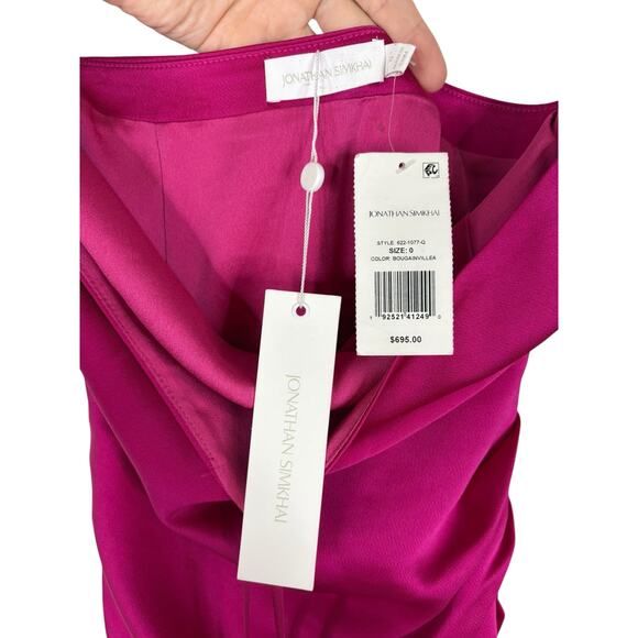 Simkhai Hansel Satin Midi Dress Halter Formal Party Cocktail Gala Guest Size 0 - Picture 12 of 14